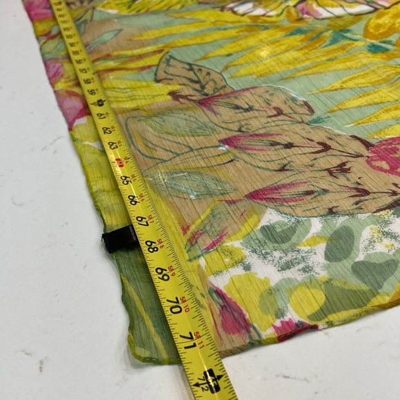 Sheer Floral Long Scarf - Picture 8 of 9